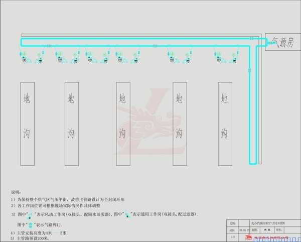 北京某部队管道工程平面图